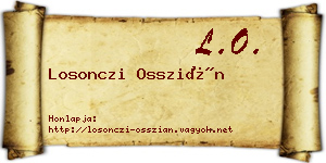 Losonczi Osszián névjegykártya